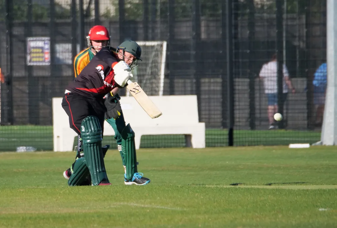 Zak Damarell drives through the off-side. (Picture by Gareth Le Prevost, 30935325)