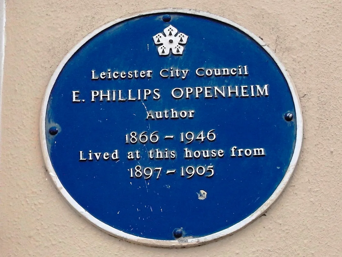 The country house eight miles from Leicester that Oppenheim lived in is now a pub and has a blue plaque in his honour