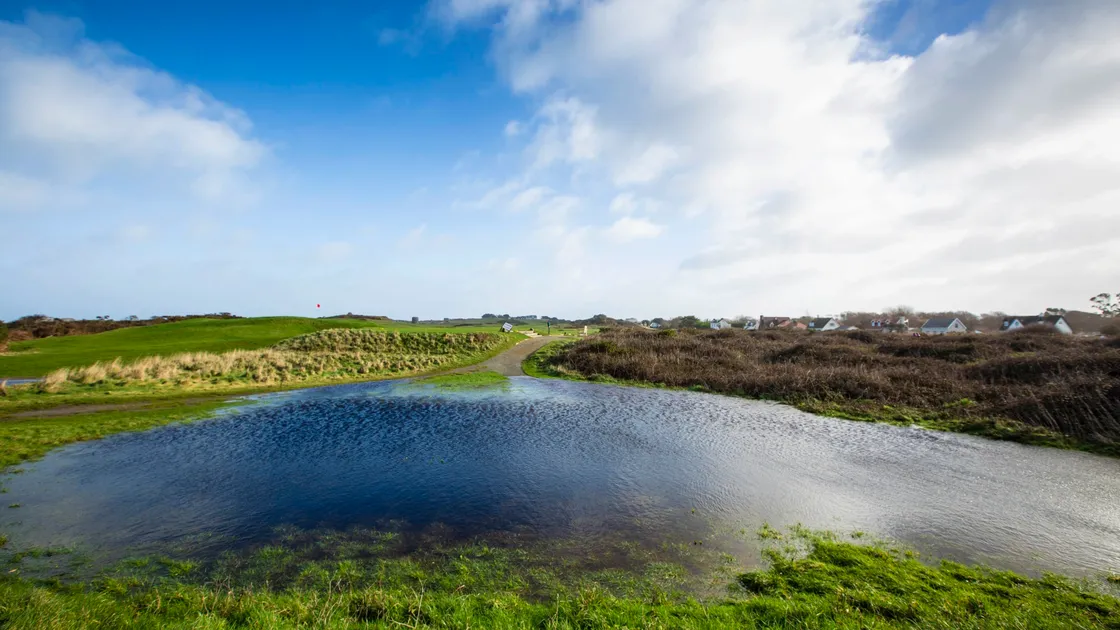 L'ancresse golf course was flooded at the end of January. (Picture by Peter Frankland, 29196310)