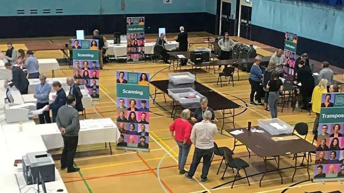The election recount is underway, as this photo published on social media by the Guernsey election 2020 team shows. (28784743)