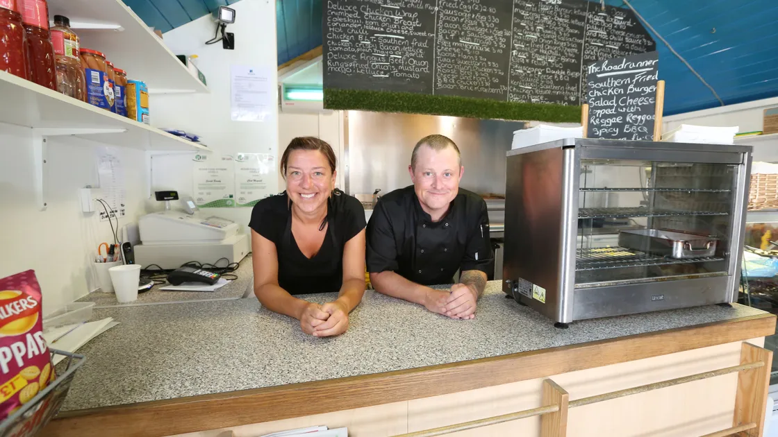 Happier times for Sarah Barsby and Clint McGrath when they took over the Green Hut in March 2018. (Picture by Adrian Miller, 28305842)