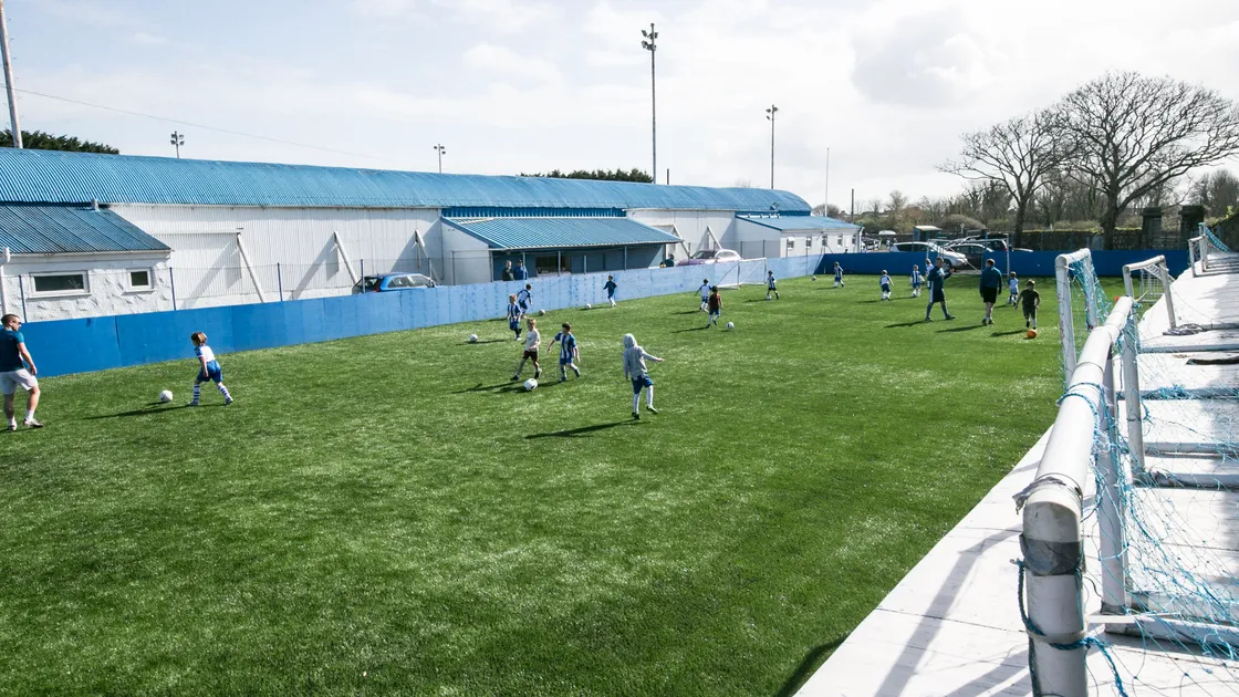The 3G pitch shortly after being installed five years ago at Belgrave Wanderers' ground at The Track.