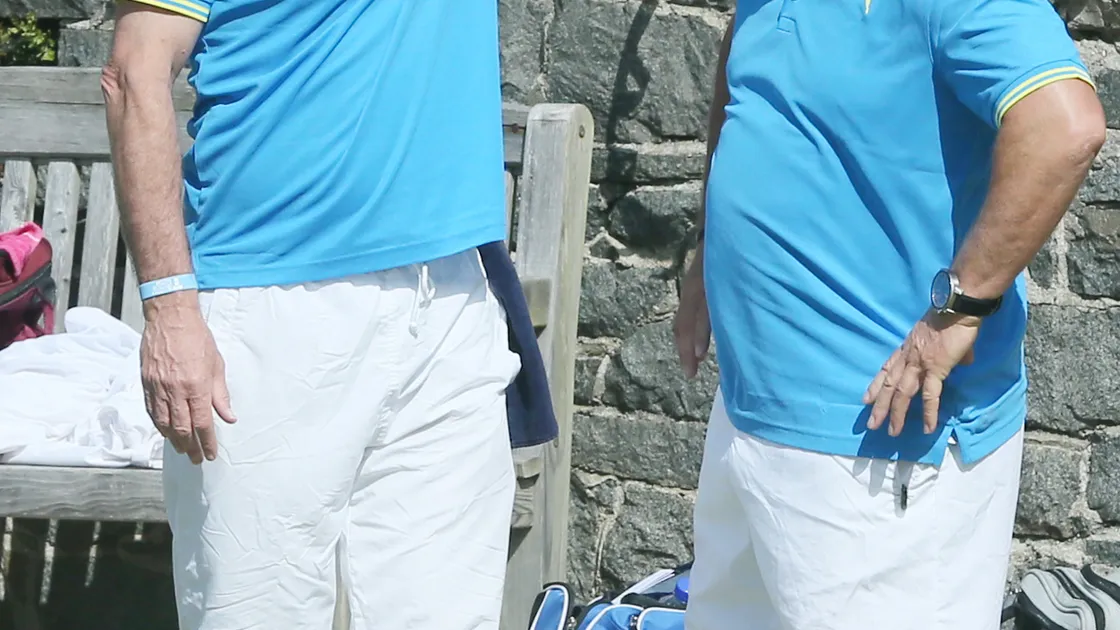 Once Muratti football team-mates, Chris Dyer and Micky Ogier will team up again at the St Saviour’s Club next month.   (Picture by Adrian Miller, 22264353)
