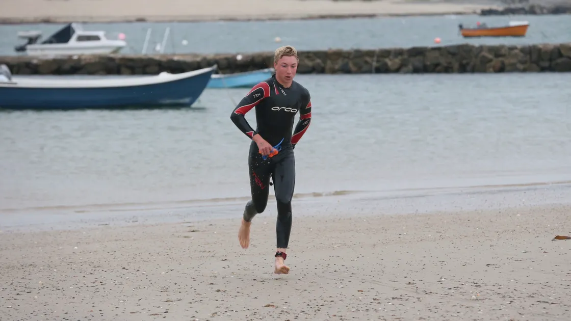 Thierry Le Cheminant, 15, led from the opening swim. (28636301)