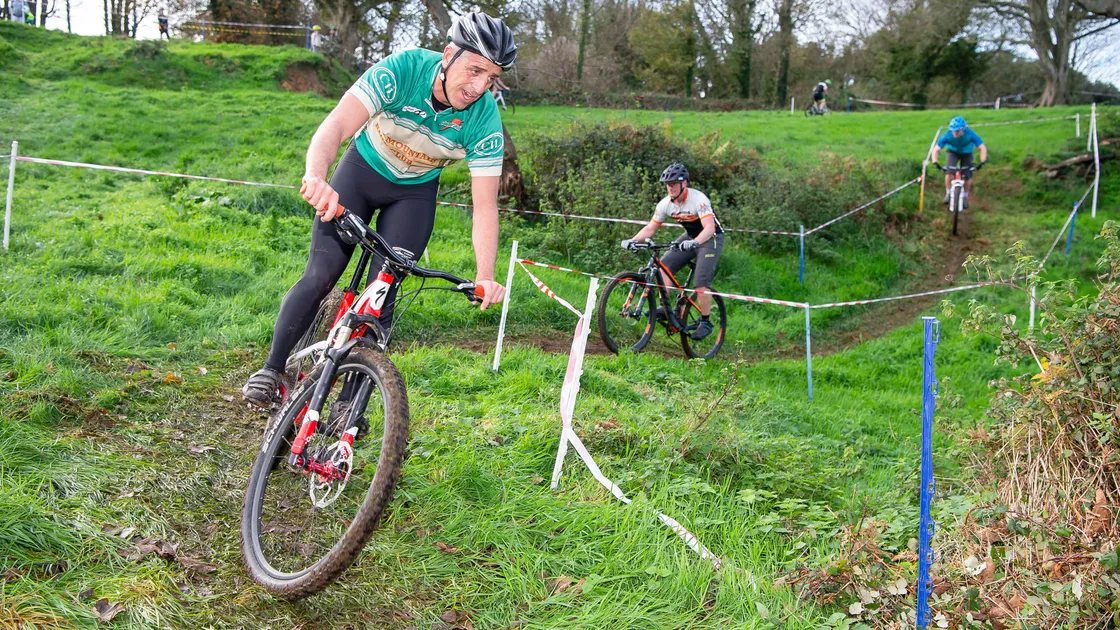Leading by example: Guernsey Velo Club president Mark Smith taking part in the winter mountain bike series. He wants to ‘break the perception that the Velo Club is elitist’ and encourage more people to take part in 2019. (Picture by Andrew Le Poidevin, 23079173)