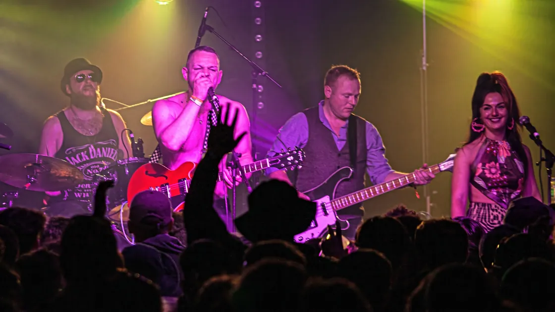 The Nightmares on stage at SarkFest, which is to be replaced by a Herm-based event this summer. (Picture by Tom Relf, 33091594)