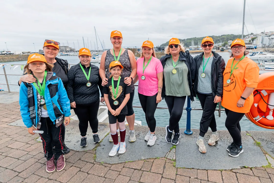 The Bright Beginnings team at the finish line.