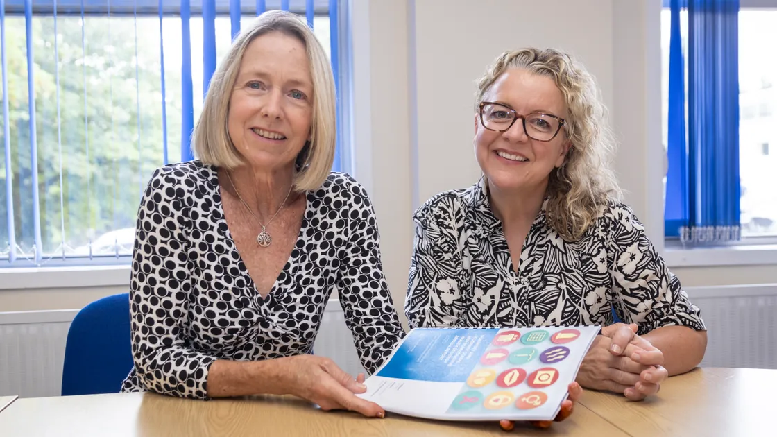 Left to right, Associate Specialist in Public Health and Reproductive Health Strategic Lead Dr Jenny Rivers-Moore, and Service Lead for the Orchard Centre Laura Brouard.