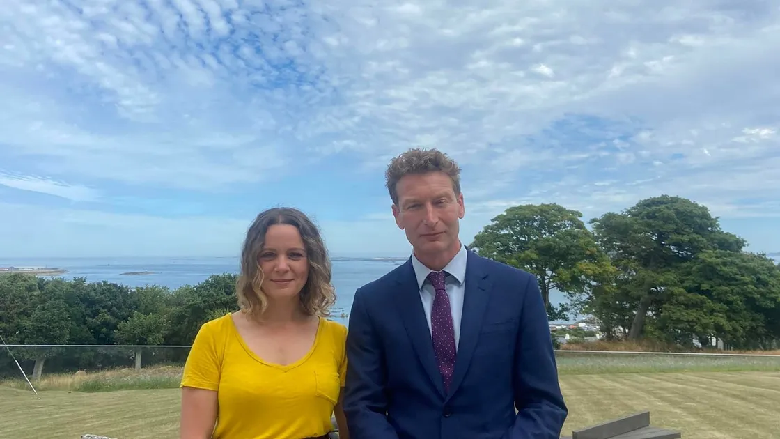 Alex Lemon, the Guernsey Community Foundation social policy researcher who compiled the report, with chief executive Jim Robertts. (31032281)