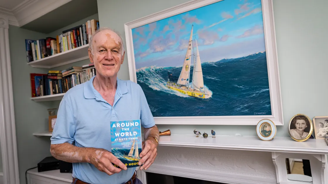 Gerald Hough has written a book called Around the World at Sixty-Three. It tells the story of his wife’s Clipper Round the World Yacht Race.
