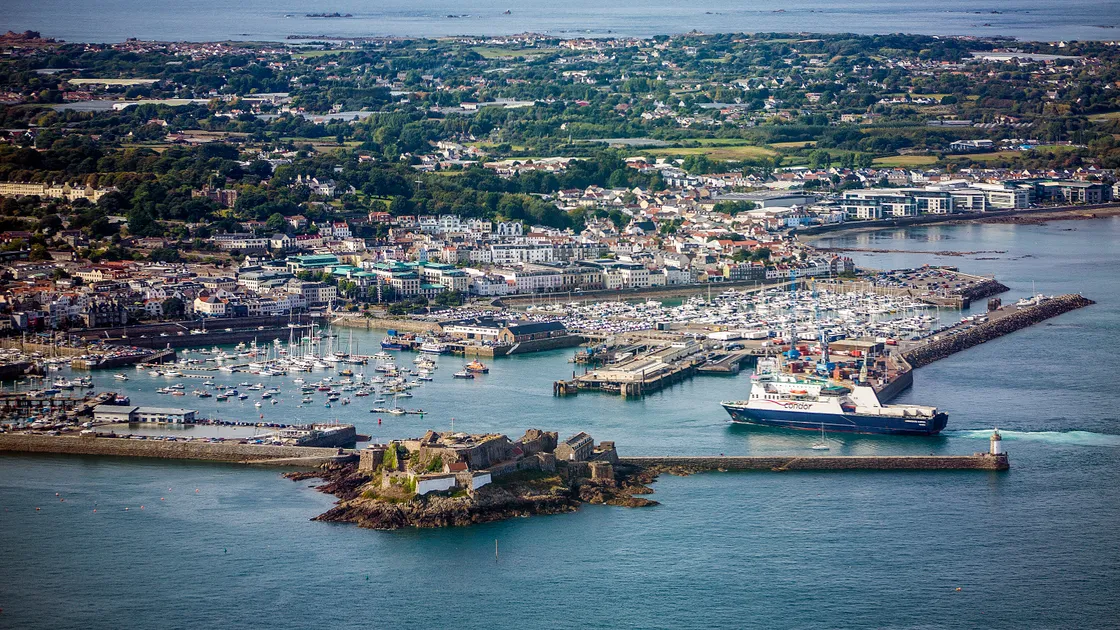 Aerial of St Peter Port Harbour (Picture by Peter Frankland, 25589264).