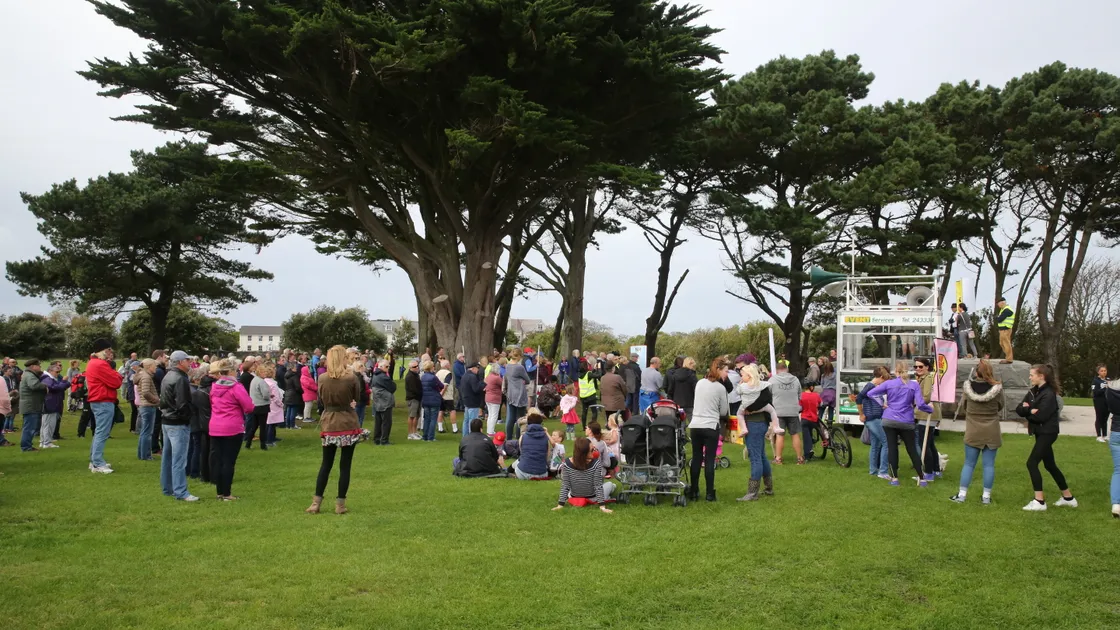 The 2017 Delancey Conservation Committee protest march against property development in Pointues Rocques. A decision to approve a draft development framework for the area has been described by the group as a ‘travesty of democracy’. (Picture by Adrian Miller, 24211363)