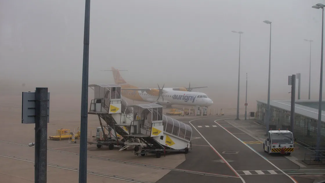 Fog has delayed flights from UK into Guernsey. (29714906)