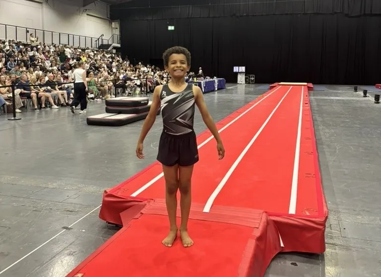 Guernsey's Club Six Boys group gold medallist Elijah Echebima.