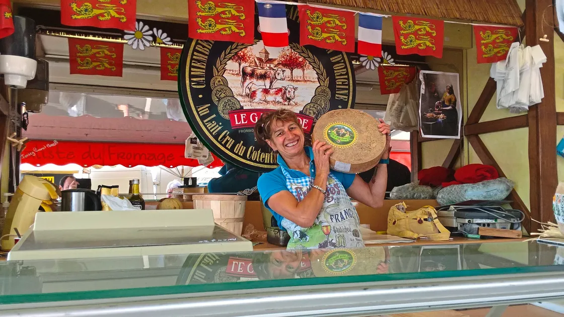 Lulu Hautbois, from Le Specialiste du Fromage, whose family company comes to Guernsey to sell its cheeses.(Picture by Aaron Carpenter, 19177741)