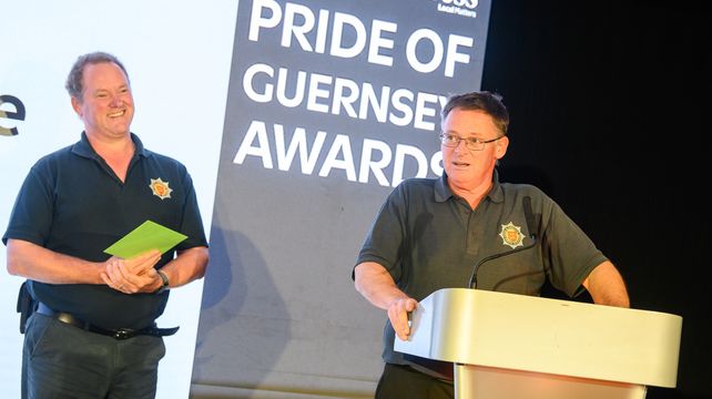 Sark firefighters win award for tackling record-breaking blaze