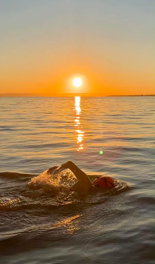 Since learning to swim at the age of four, Mrs Hardill spends much of her time in the water.