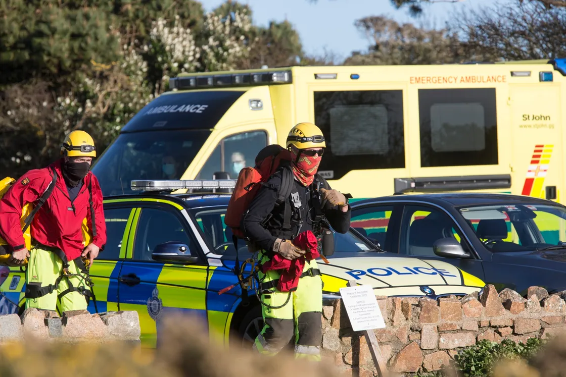 The cliff rescue required a multi-agency response from the emergency services. (Picture by Adrian Miller, 29341022)