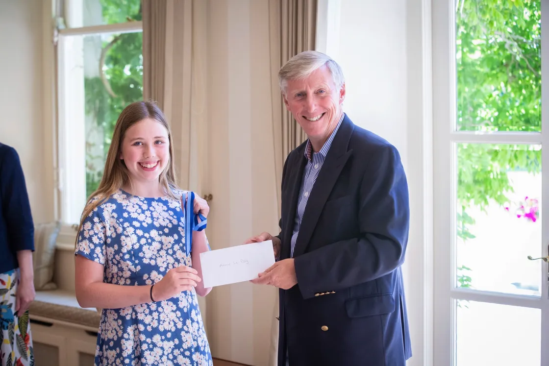 Picture By Peter Frankland. 29-06-20 Heritage 75 school poetry competition awards presentation at Government House. Annie Le Ray. (28413320)