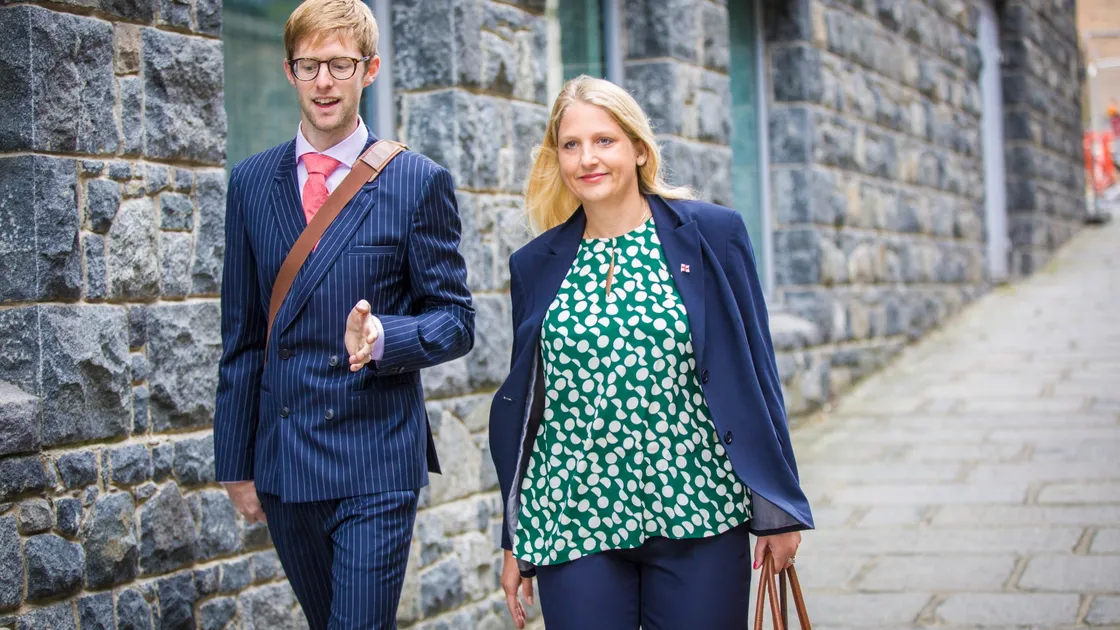 Deputy Andrew Taylor and the new president of the Development & Planning Authority Deputy Victoria Oliver. (28817266)