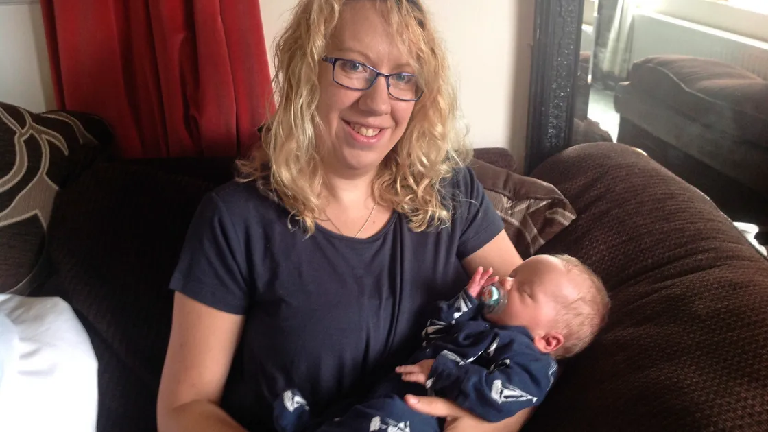 Lucie Watson and baby Toby. She has told of the difficulties facing pregnant women in Alderney who are advised to live in Guernsey when it gets close to their due date because there are no midwives or obstetricians in Alderney.          (Picture by Emma Pinch, 22227196)