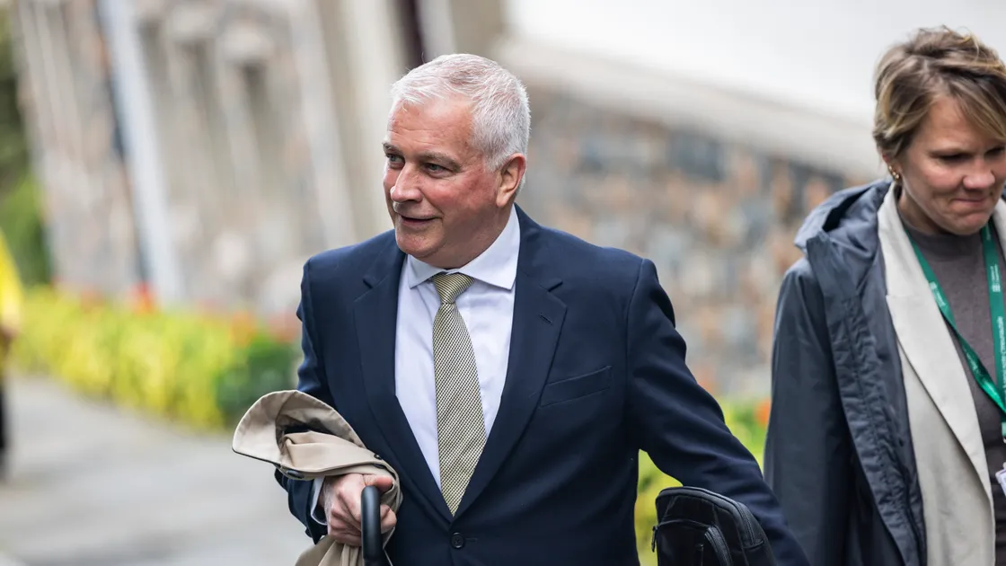 Deputy Niles arriving at the States ahead of today’s vote.