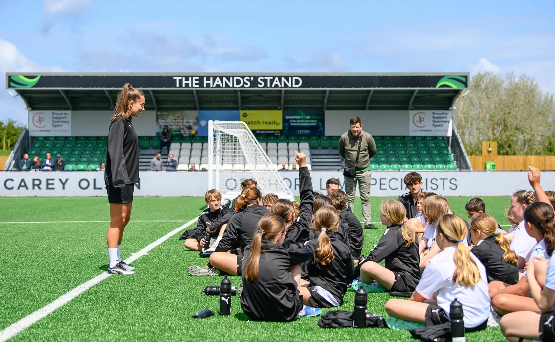 A question-and-answer session with the children.