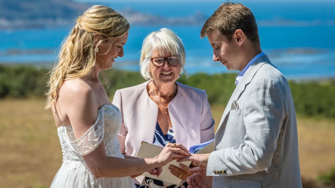 The wedding of Alex Henry and Gavin Fryer was the first at Camp de Reves, and the first at which the mother of the bride, Annette Henry, officiated as an authorised civil celebrant at her own daughter's marriage.