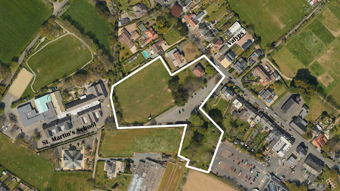 Digimap picture of Briarwood, St.Martin's where a development of new housing is planned. (31862919)