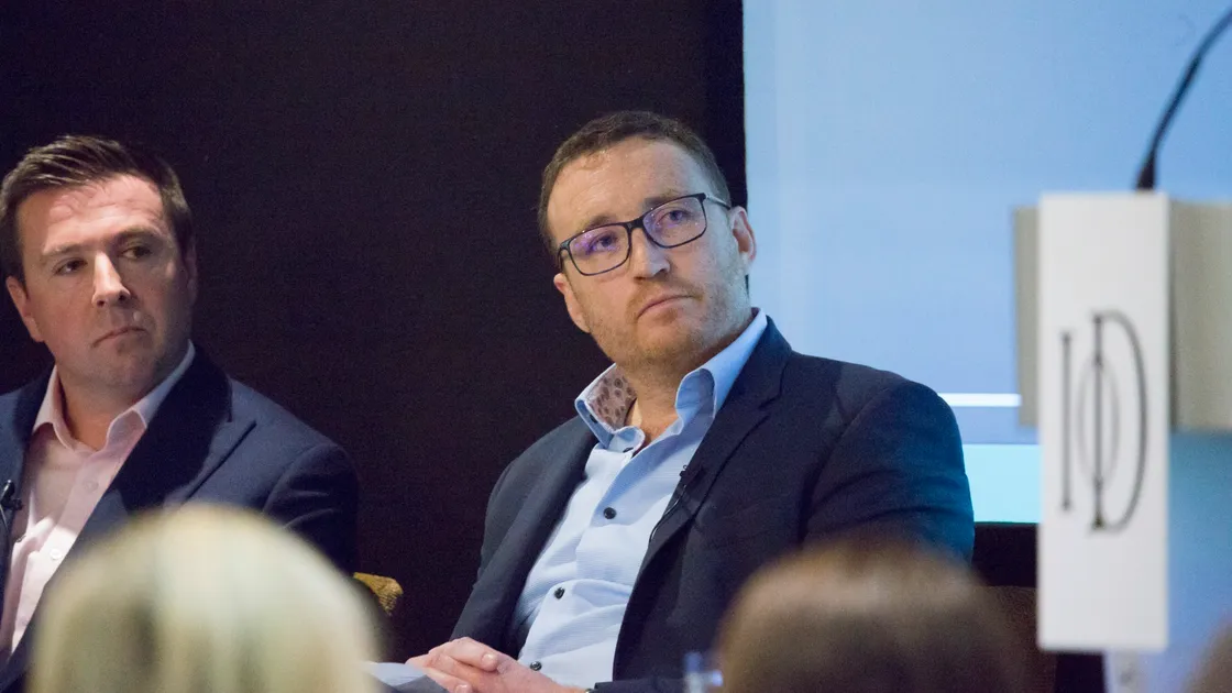 Jonathan Creasey at the IoD midterm panel debate. (Picture by Adrian Miller, 29520036)