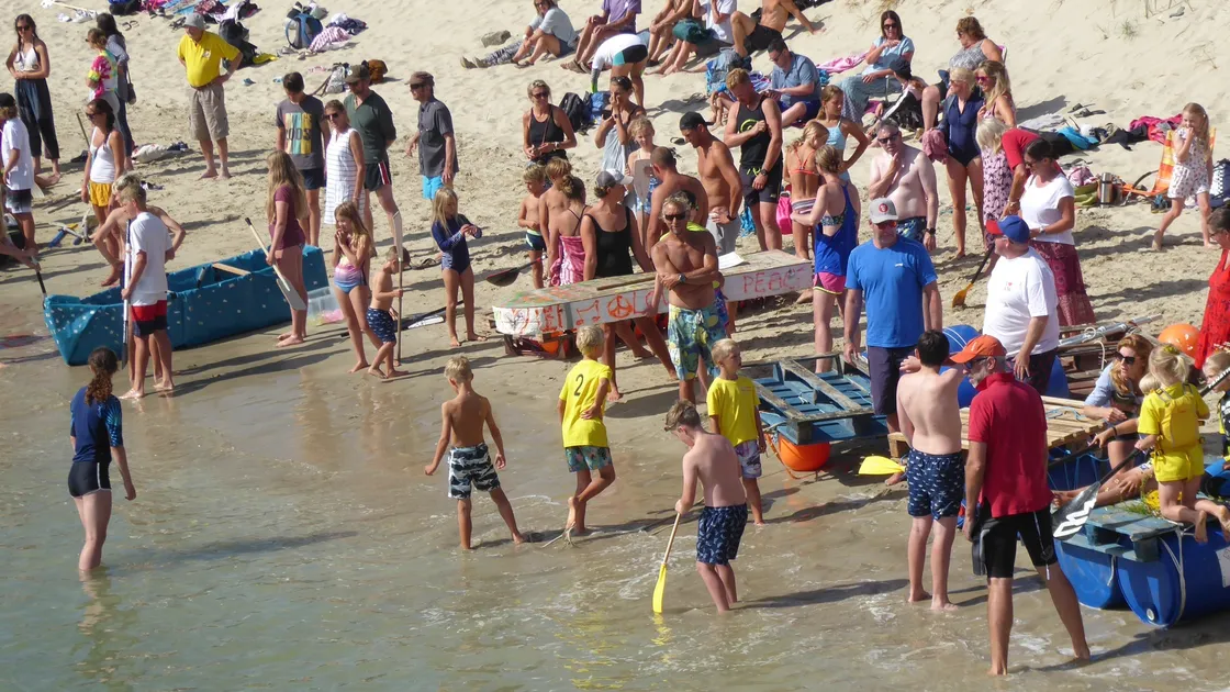 Alderney Week's daft raft race. ( Picture supplied by Alderney Week organisers)