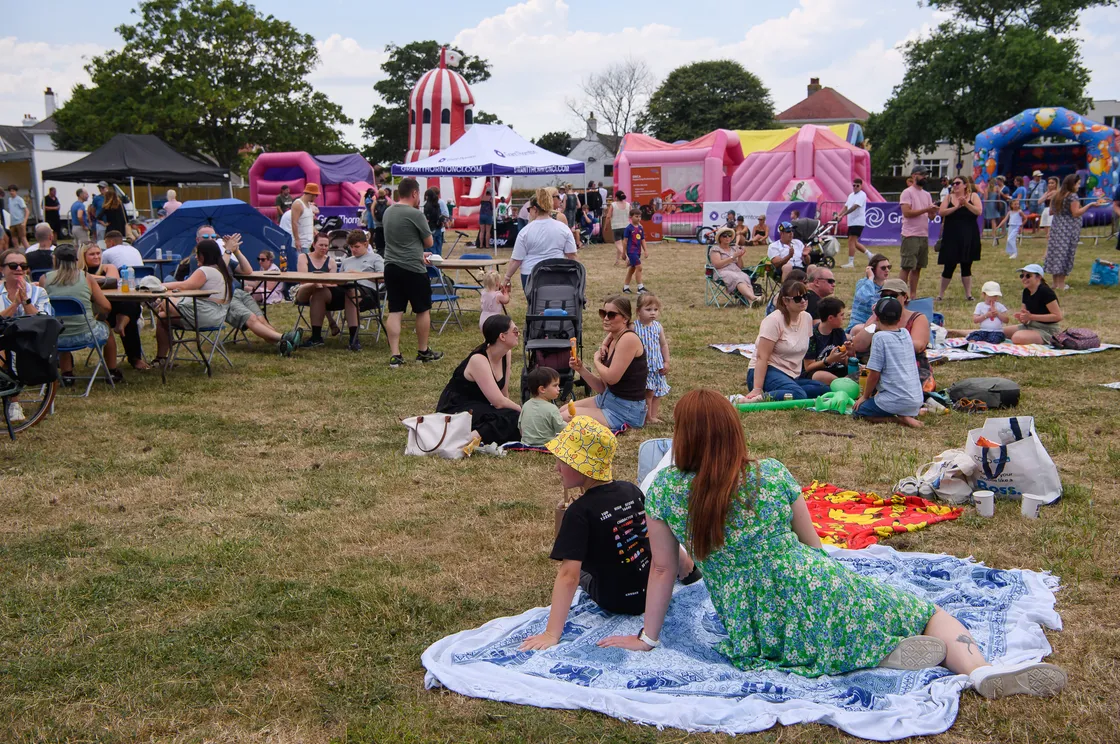 Delancey Park was busy with families.