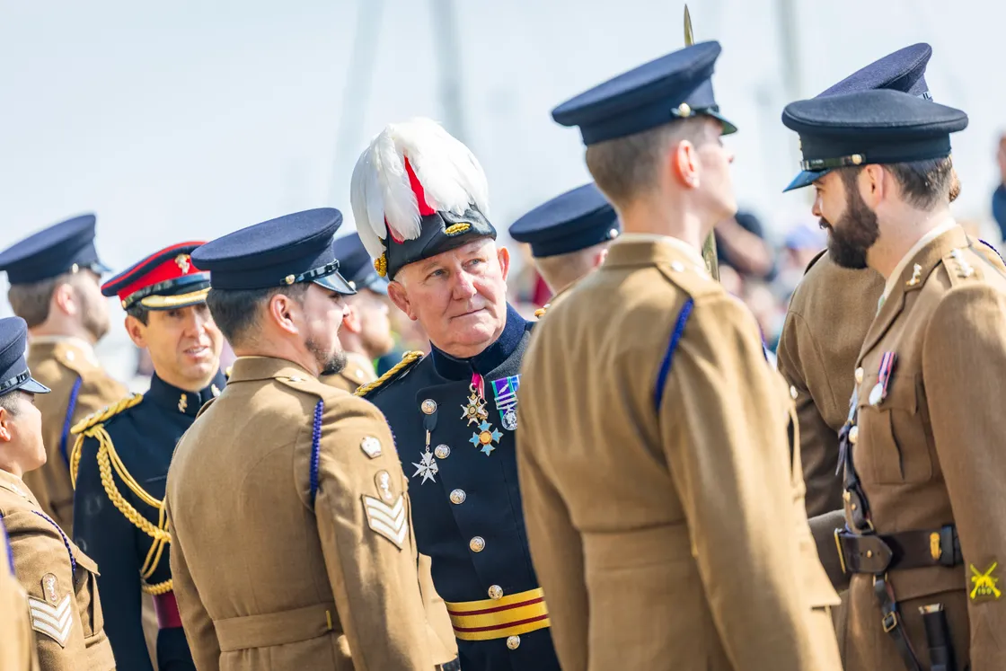The parade was inspected by the Lt-Governor Lt-General Sir Richard Cripwell.