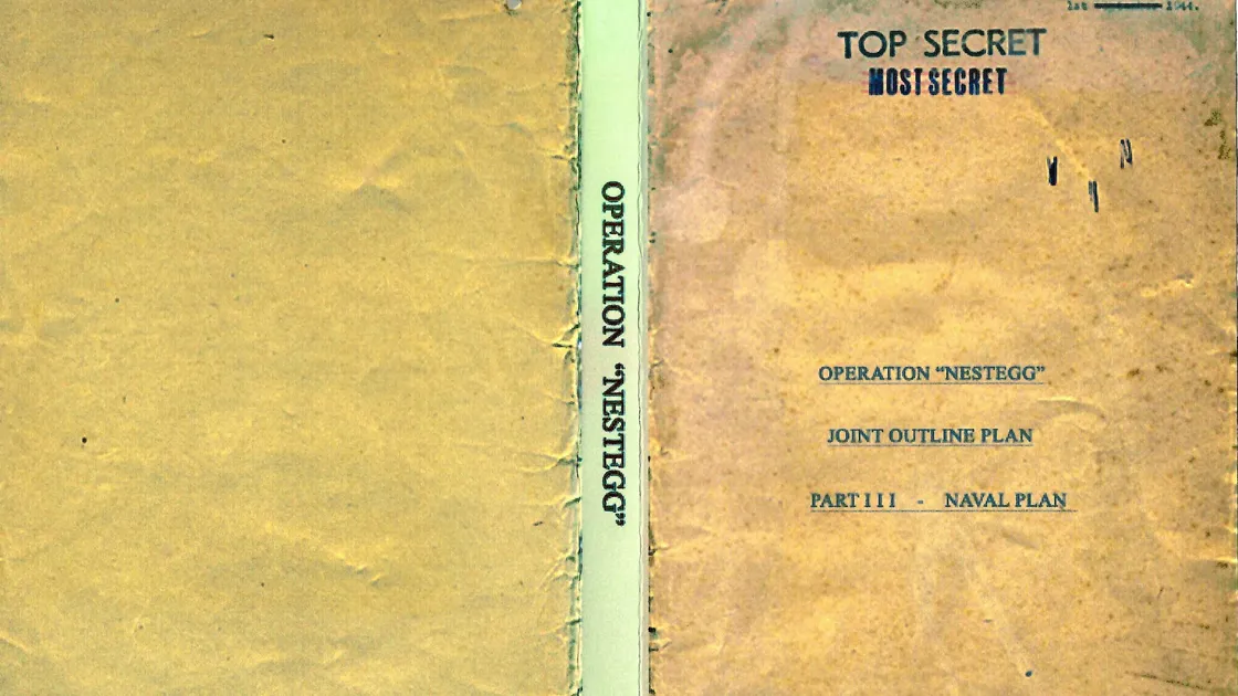 The joint outline naval plans for Operation Nestegg, as supplied by Mark Lamerton.