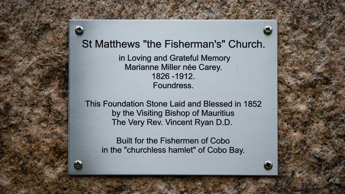 Marianne Carey 's role as the founder of St Matthew's Church is recognised belatedly. (31888202)