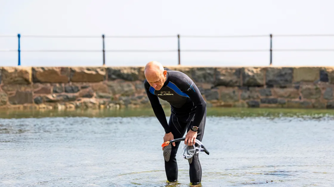 A search of the children’s pool at La Vallette was undertaken to look for Stephen Jones's wedding ring that he thought he lost in the water while swimming. 							 (Picture by Sophie Rabey, 34336932)