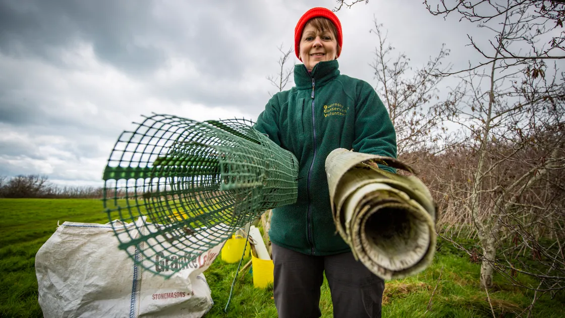 Angela Salmon, for many years the co-ordinator of the Guernsey Conservation Volunteers, has become its first employee. (Picture by Sophie Rabey, 31337667)