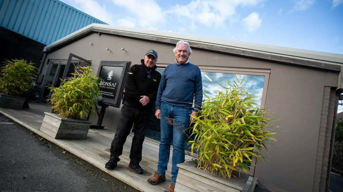 Go charity shop is moving to Bonsai’s premises on Southside, the Bridge, as its current location is become a Home Bargains shop, subject to planning permission. Pictured are Michael Bougourd, deputy general manager, and Malcolm Hart, director of the charity. (Picture by Luke Le Prevost, 32708619)