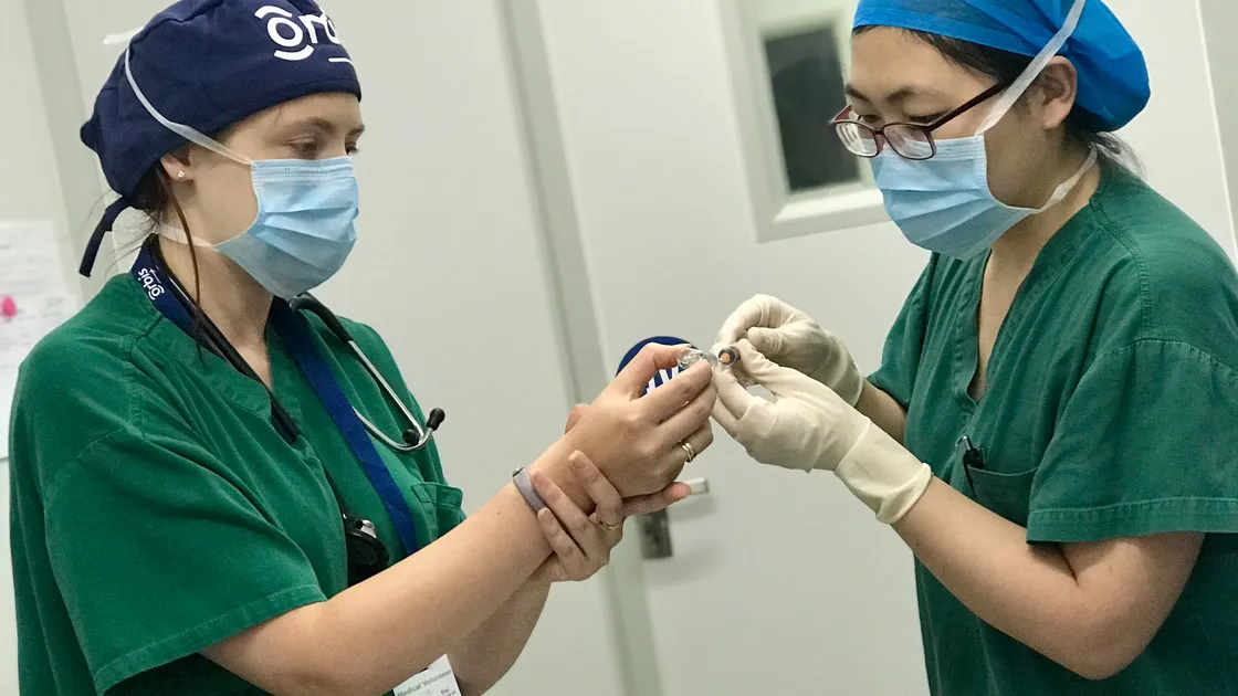 Michelle volunteers with the international eye care charity Orbis, which aims to provide teaching and training in low- and middle-income countries, such as Vietnam, Malawi and Mongolia