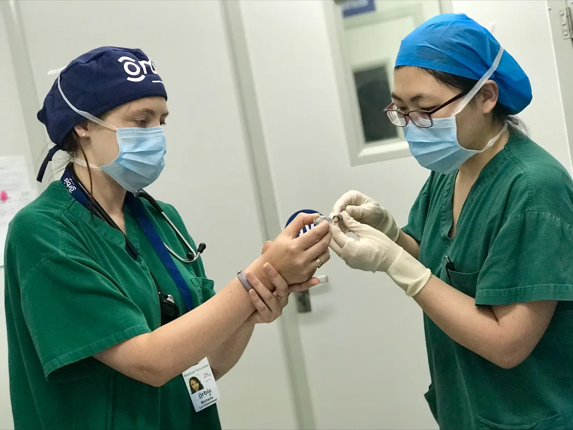 Michelle volunteers with the international eye care charity Orbis, which aims to provide teaching and training in low- and middle-income countries, such as Vietnam, Malawi and Mongolia