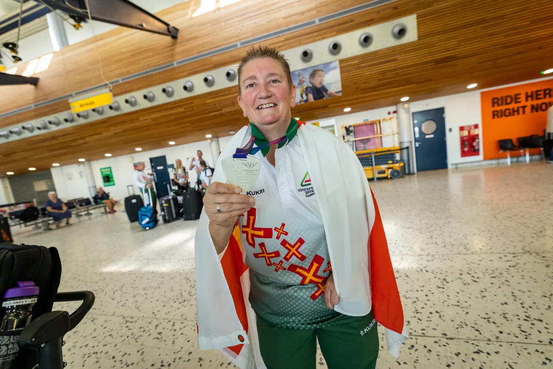 Bowls silver medallist Ali Merrien.