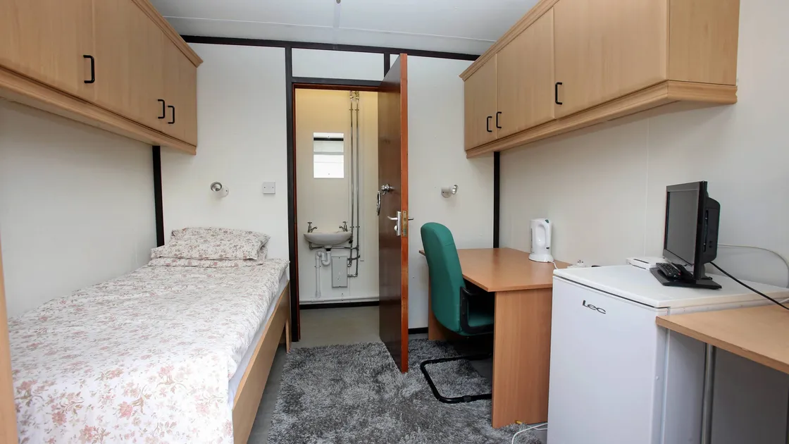 A temporary workers village was made by construction firm Lagan in 2012. Now the States is looking for contractors to build temporary villages of modular housing for islanders and guest workers in a bid to give the island an economic boost. (34013207)