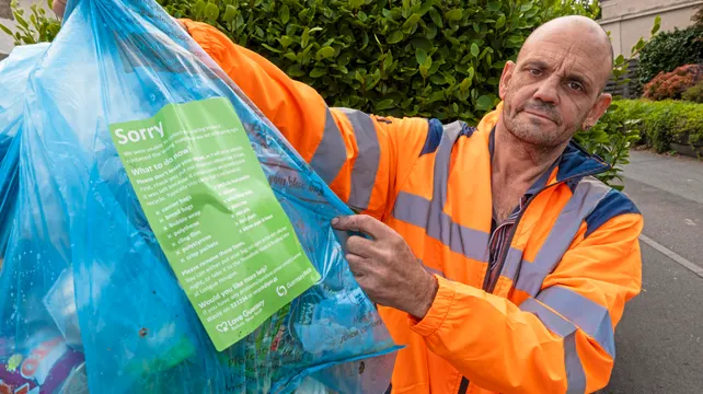 Waste collectors battling blue bag contamination
