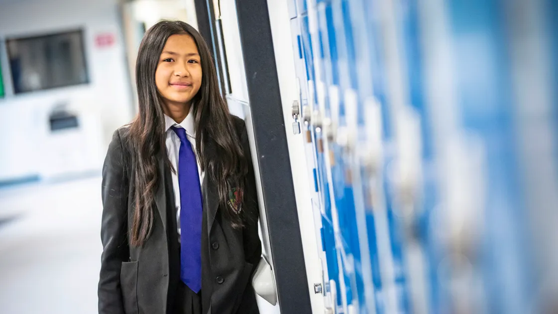 Satang Yusong, 13, has placed third nationally in the Lions Club Peace Poster competition. (Picture by Peter Frankland, 32819125)