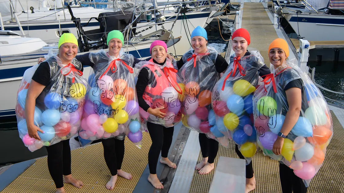 Team Jellybean could be heard popping their balloons during their race.