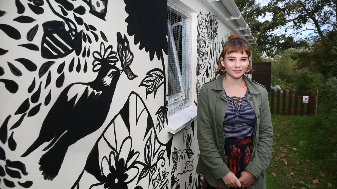 Hemu Khankashi’s mural on the GSPCA cattery was based on her sketches for her entry entitled Dreams Beyond my Head for the Sovereign Art Foundation Art for Guernsey scholarship and won her the Floral Guernsey Young People’s Award. (Picture by Adrian Miller, 19568447)