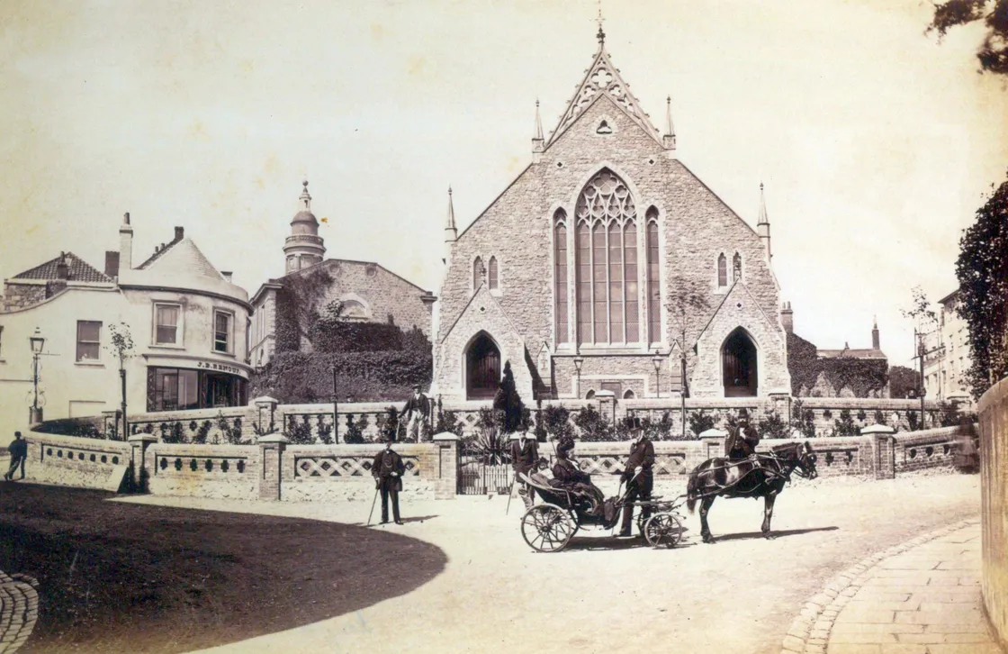 How the top of Smith Street looked with its then newly-created plantation prior to the building of the war memorial several decades later. The lady in the carriage is no less an island Victorian celebrity Marguerite Neve, whose life stretched across three centuries, the late 18th, 19th and early 20th before dying just short of her 111th birthday. The churches of St James and St Paul’s loom over the scene.