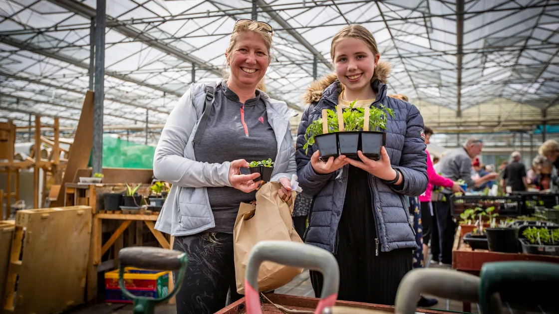 The seeds 12-year-old Annie Le Ray hoped to use in her growing patch did not come through properly so she was there with mum Marianne to get some replacements. (Pictures by Sophie Rabey, 29505235)