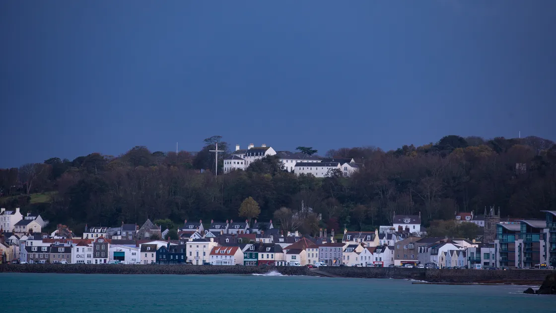 Commanding position... Les Cotils high above St Peter Port
