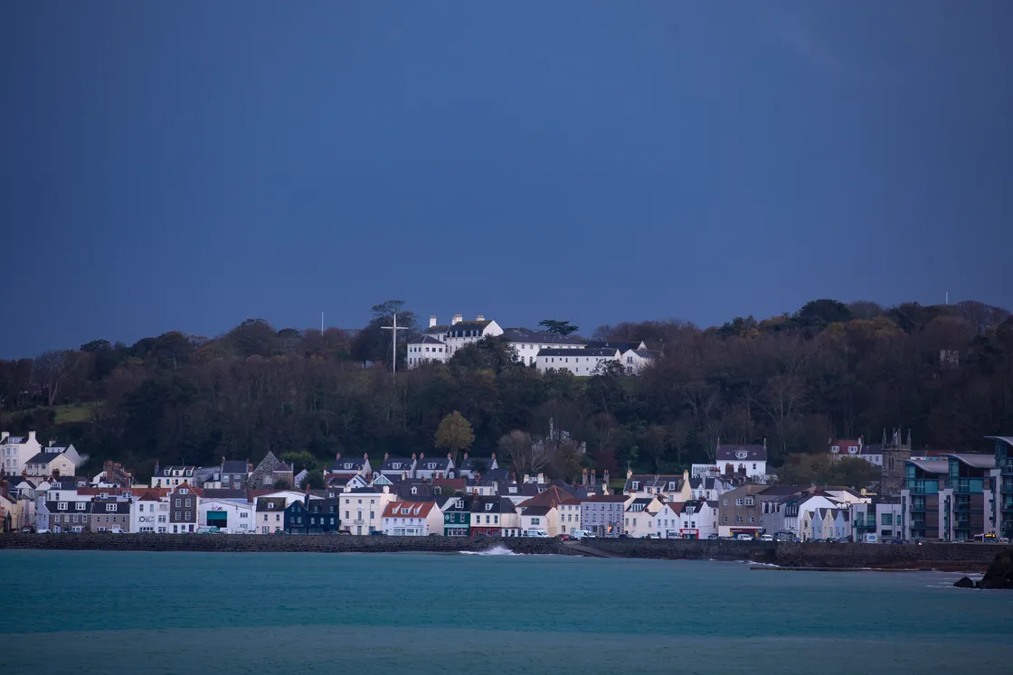 Commanding position... Les Cotils high above St Peter Port